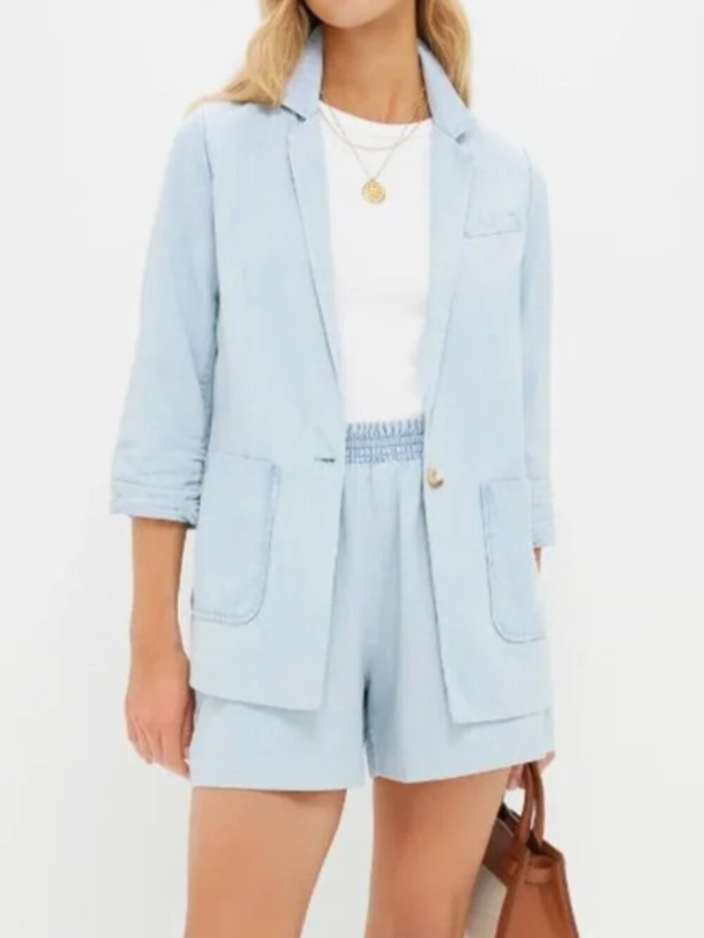 NWT*Tuckernuck Light Wash Denim Chandra Blazer